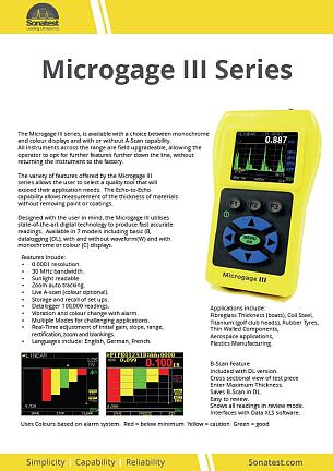 Sonatest Microgage Lll Broşür