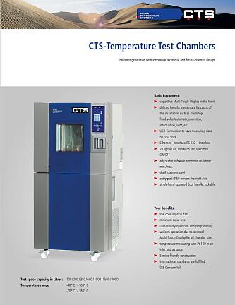 CTS Sıcaklık Test Kabinleri Broşür