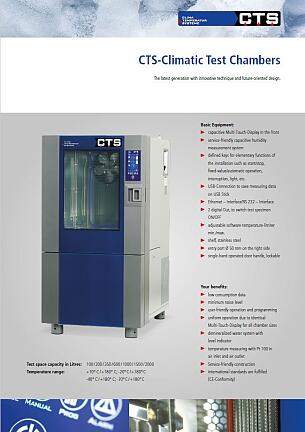 CTS Klimatik Test Kabinleri Broşür
